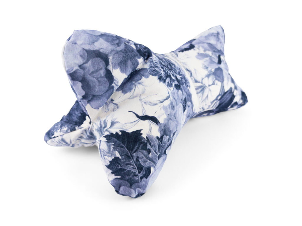 Leseknochen Barock-Blumen blau