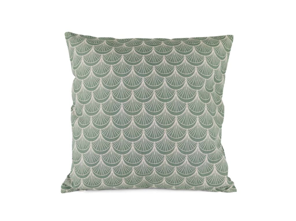 Kissenbezug 40x40cm – Art-déco-Muster seegrün