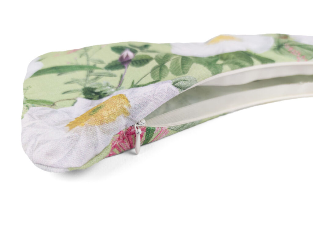 Leseknochenbezug Wildrosen Weißgrün