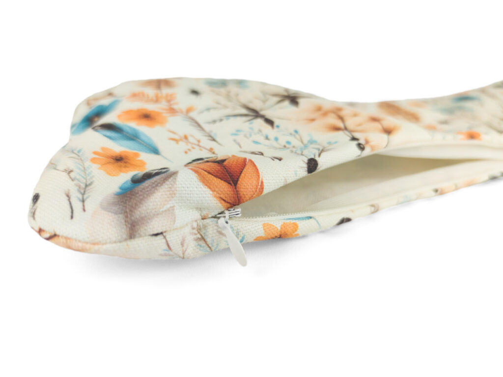 Leseknochenbezug – Federtraum türkis-orange