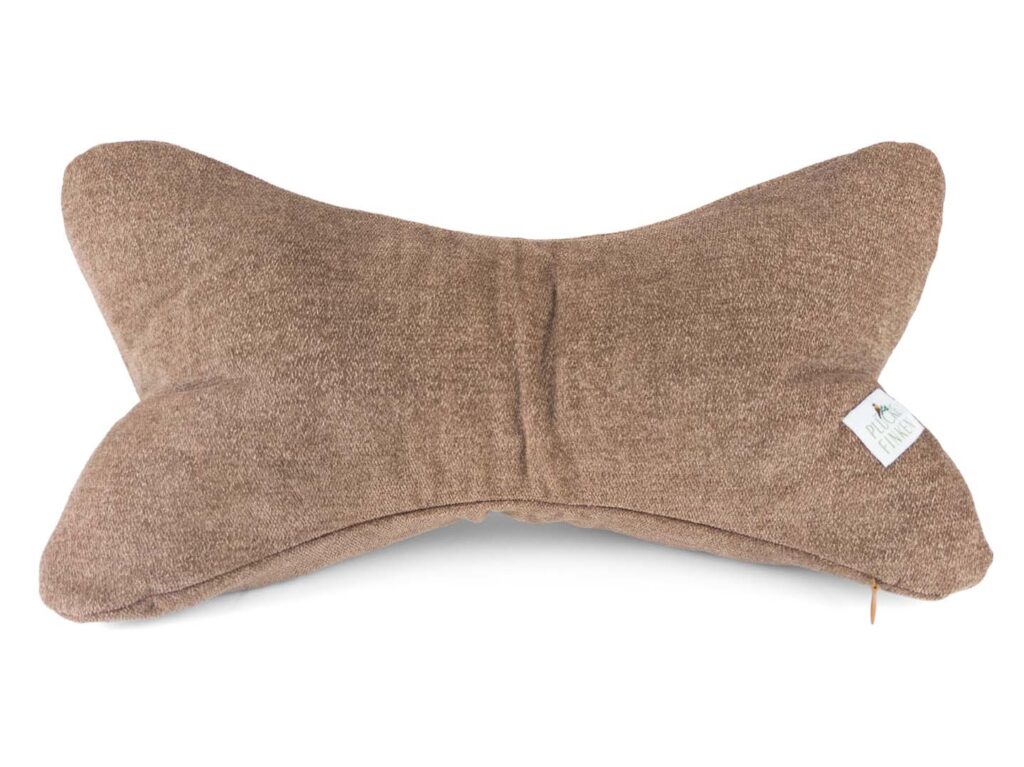 Leseknochenbezug im Design Chenille – handgefertigt in haselnussbraun