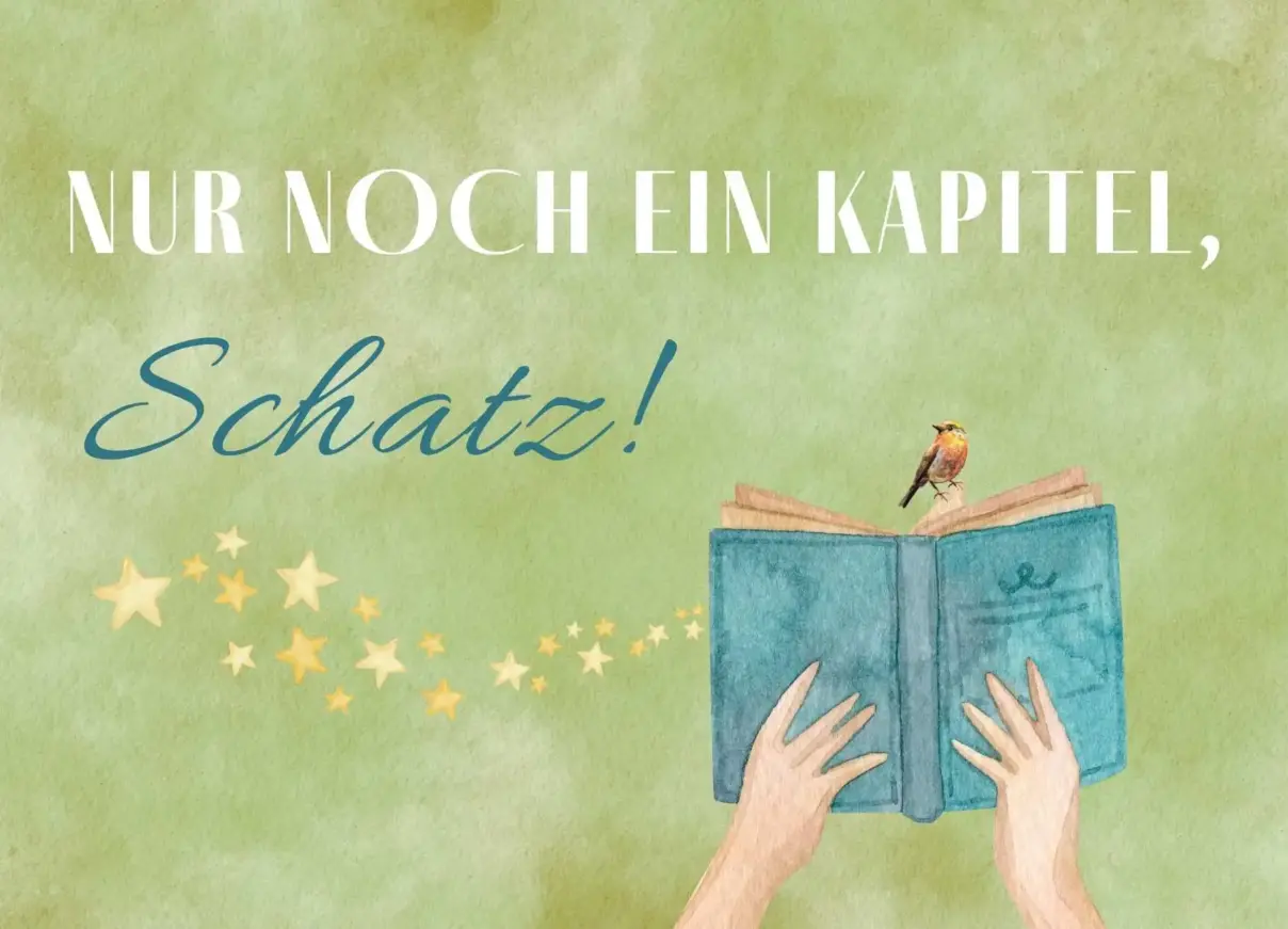 Postkarte – Nur noch ein Kapitel, Schatz!