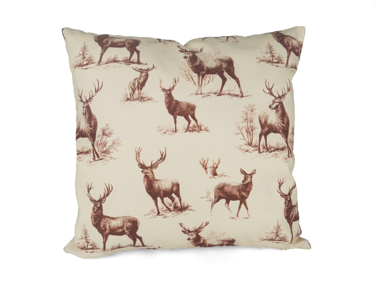 Kissenbezug 40x40cm – Edler Hirsch natur