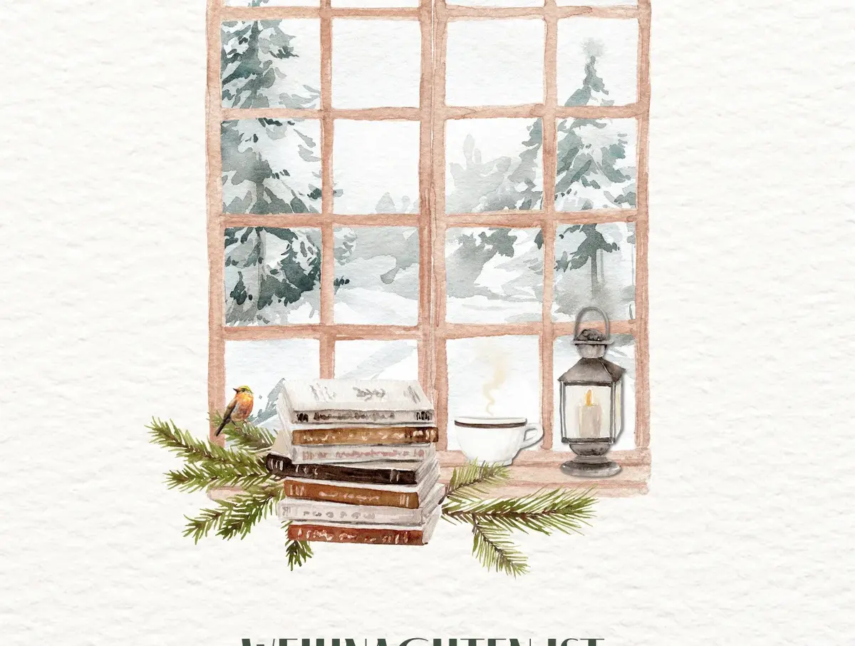 Postkarte – Weihnachten ist, wenn Geschichten wärmen