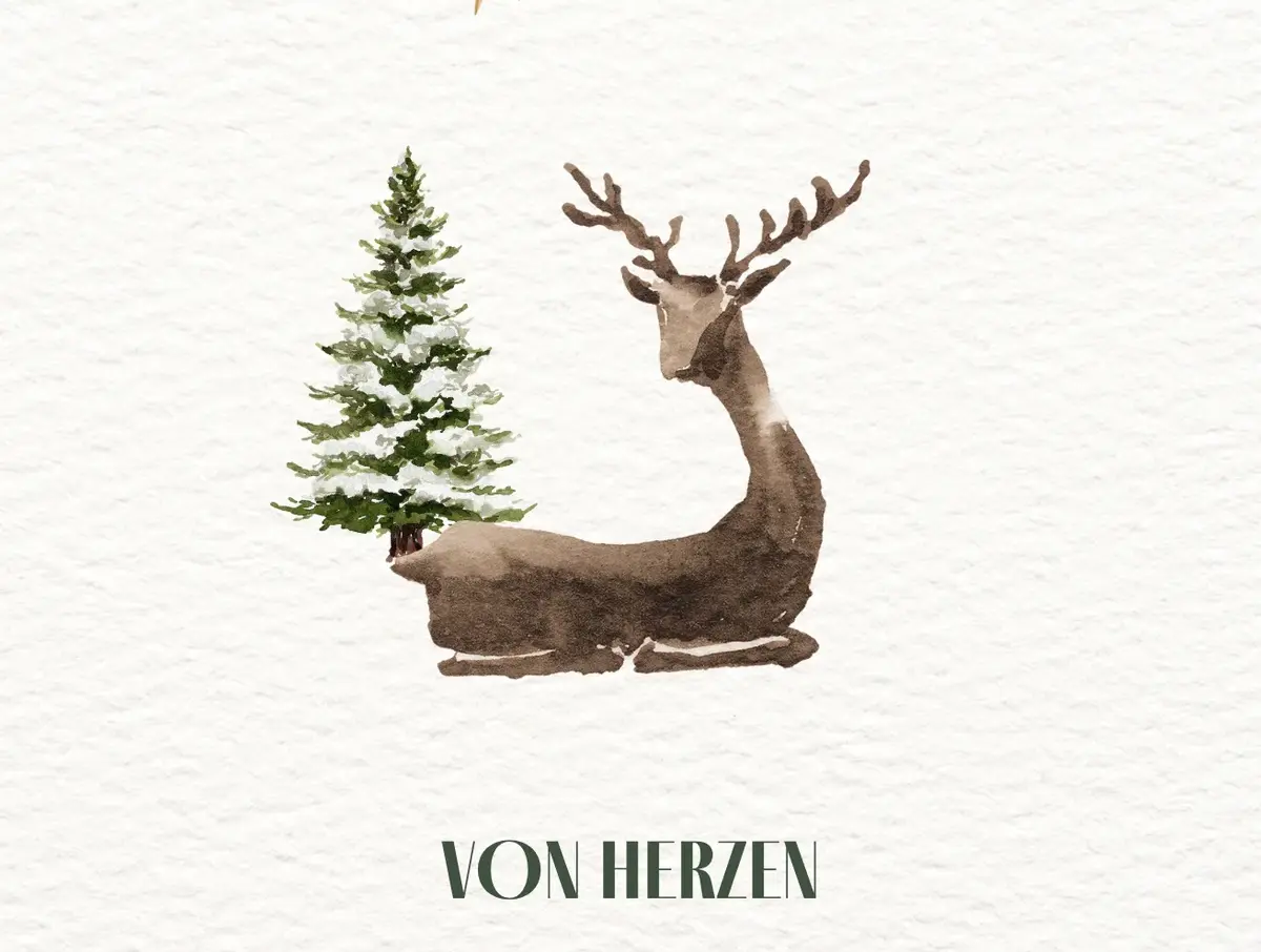 Postkarte – Von Herzen wundervolle Weihnachten