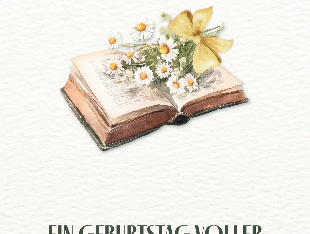 Postkarte – Ein Geburtstag voller schöner Seiten