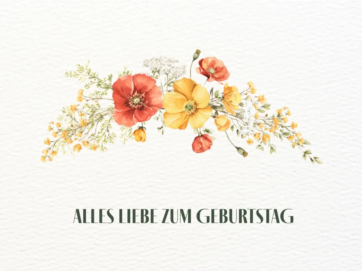 Postkarte – Alles Liebe zum Geburtstag